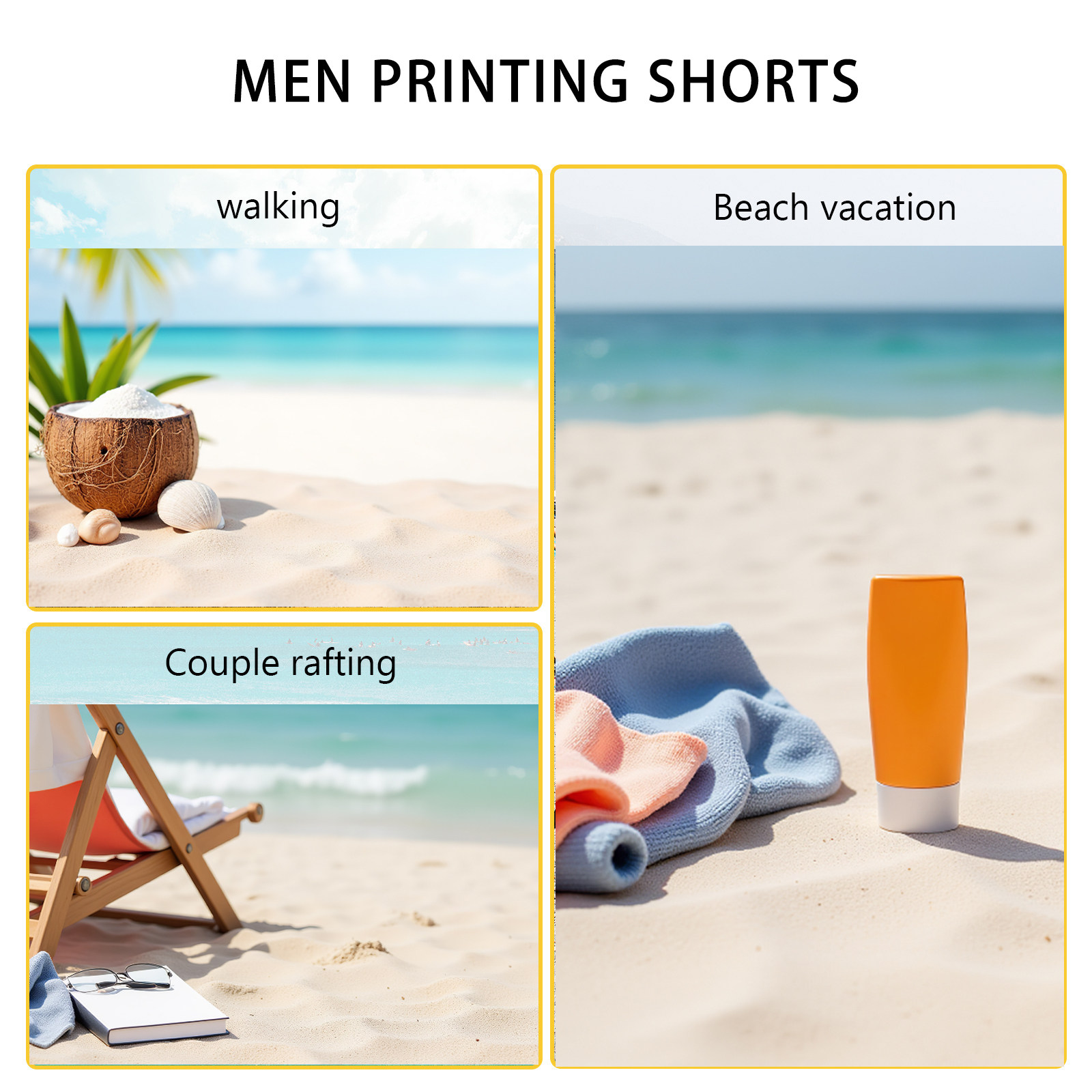 Mens Beach Shorts American Fla - Swim Trunk Quick Dry recension och pris