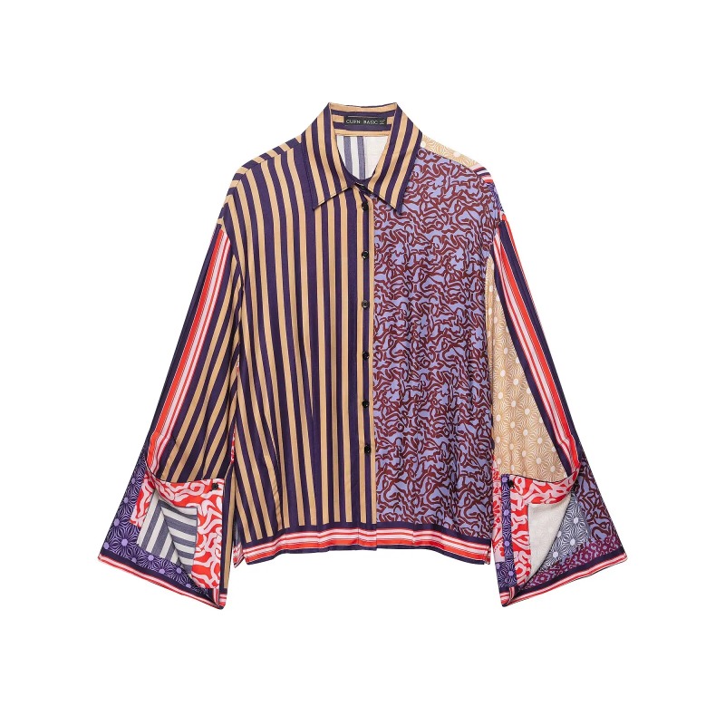 2026 Elegant Chic Printed Saro - Shirt Camp Collar recension och pris