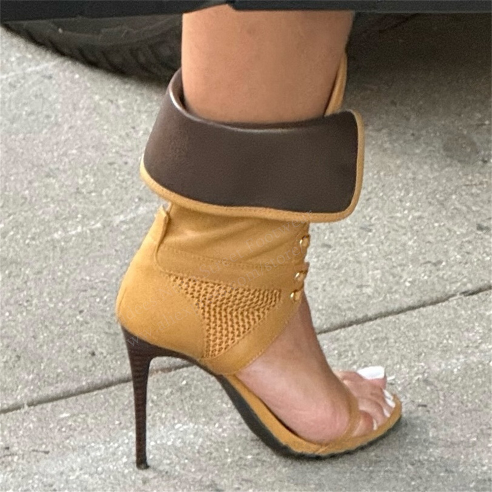 Women Open Toe Stilettos Lace  - Casual Sandal Leather recension och pris