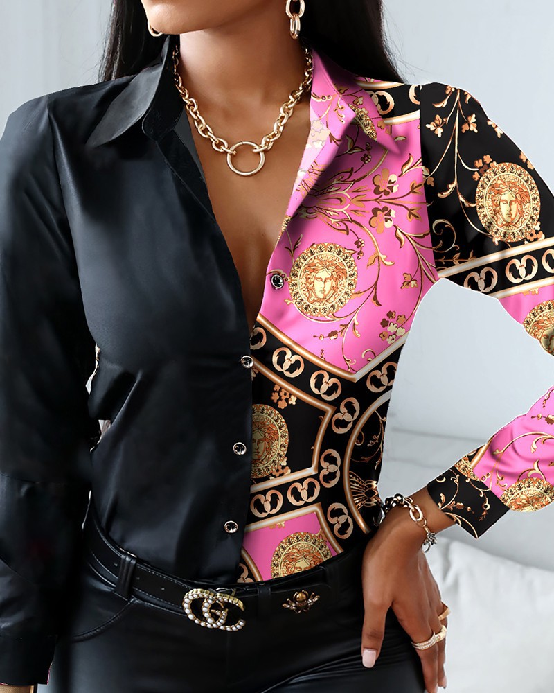 Women Fashion Wild Shirts Chai - Shirt Camp Collar recension och pris